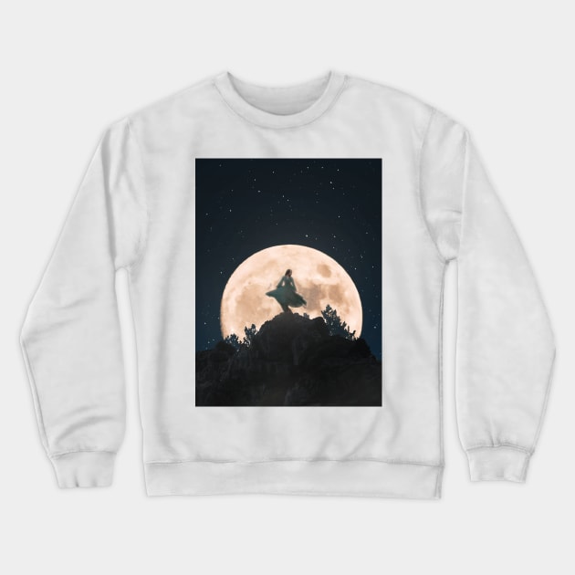 MoonLit Crewneck Sweatshirt by Fanbros_art